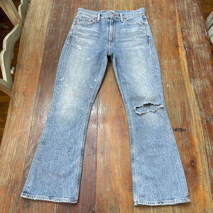 Citizens of Humanity Blue Distressed Flare Jeans Size 24